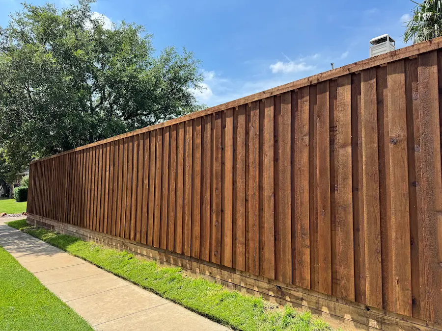 Pre-Stained fence option in Fort Worth